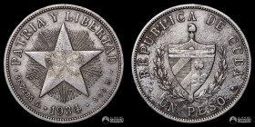 Cuba. 1 Peso. 1934
