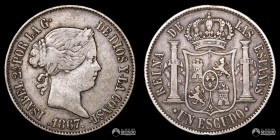 España, Madrid. 1 Escudo. 1867 (Isabel II).