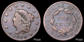 Estados Unidos, Filadelfia. 1 Centavo "Matron Head". 1818.
