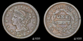 Estados Unidos, Filadelfia. 1 Centavo "Braided Hair". 1848.