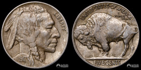 Estados Unidos. 5 Centavos "Buffalo Nickel". 1917.