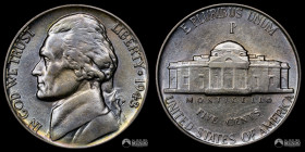 Estados Unidos, Filadelfia. 5 Centavos "Jefferson Wartime Nickel". 1943.
