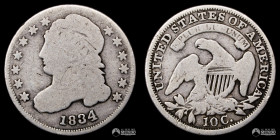 Estados Unidos, Filadelfia. 1 Dime "Liberty Cap". 1834.