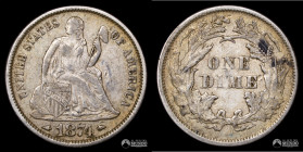Estados Unidos. 1 Dime "Seated Liberty". 1874.