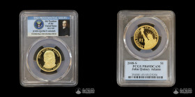Estados Unidos, San Francisco. 1 Dolar "Presidencial". 2008. John Quincy Adams. PCGS PR69 DCAM.