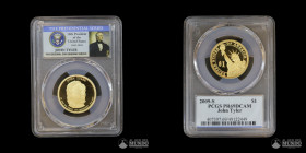 Estados Unidos, San Francisco. 1 Dolar "Presidencial". 2009. John Tyler. PCGS PR69 DCAM.
