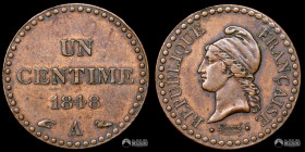 Francia, Paris. 1 Centimo. 1848.
