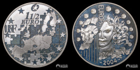 Francia, Paris. 1 ½ Euros. 2004. Ampliacion de la Union Europea.
