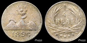 Guatemala, Nueva Guatemala. ¼ de Real. 1896.