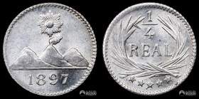 Guatemala, Nueva Guatemala. ¼ de Real. 1897.