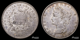 Guatemala, Nueva Guatemala. 1 Peso "Libertad". 1882.