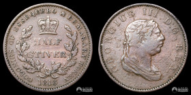 Guyana. ½ Stiver. 1813 (Jorge III).