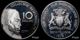 Guyana. 10 Dolares. 1976. 10° Aniversario de la Independencia.