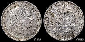 Haiti. 20 Centimos. 1890. 50° Aniversario de la Independencia.