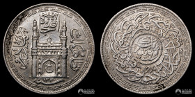 India (Principados), Hyderabad. 1 Rupia. 1919 (Asaf Jah VII).