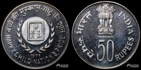 India, Bombay. 50 Rupias. 1979. Año Internacional del Niño.
