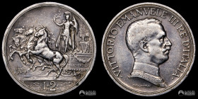 Italia, Roma. 2 Liras. 1914 (Victor Manuel III).