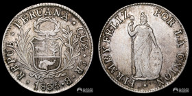 Peru, Cuzco. 2 Reales. 1835. B.