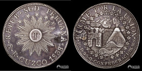 Peru (Republica Sud Peruana), Cuzco. 8 Reales. 1838. BA.