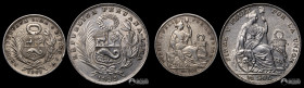 Peru, Lima. Pareja: ⅕ y ½ Sol. 1901-1935.