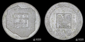 Polonia, Varsovia. 200 Eslotis. 1974.