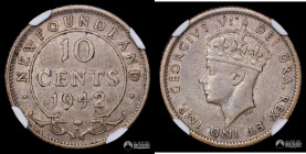 Terranova. 10 Centavos. 1942 (Jorge VI). NGC XF40.
