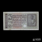 Alemania (Tercer Reich), Caja de Credito del Reich. 20 Reichsmark. 1940-1945.