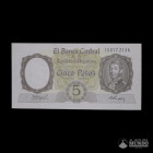 Argentina, Banco Central. 5 Pesos. 1960.