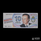 Argentina. Billete Politico: Carlos Menem, diez años de estabilidad. 1999.