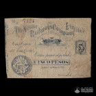 Chile. Billete particular: Nitrate Railways Company - 1 Peso. 1891.