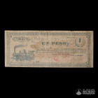 Chile. Billete particular: Nitrate Railways Company - 1 Peso. 1898.
