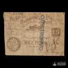 Chile. Billete particular: Nitrate Railways Company - 10 Pesos. 1891.