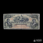 Chile, Banco de D. Matte y Cia. 20 Pesos. S/F (excedente).