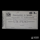 Chile, Municipalidad de Iquique. 1 Peso. 1891.