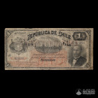 Chile, Republica (Ministerio de Hacienda). 1 Peso. 1898.