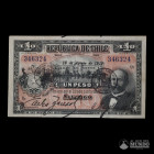 Chile, Republica (Ministerio de Hacienda). 1 Peso. 1919.