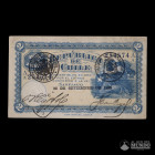 Chile, Republica (Ministerio de Hacienda). 2 Pesos. 1925.