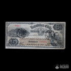 Chile, Republica (Ministerio de Hacienda). 5 Pesos. 1912.
