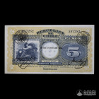 Chile, Republica (Ministerio de Hacienda). 5 Pesos. 1925.
