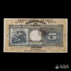 Chile, Banco Central. 5 Pesos. 1925.