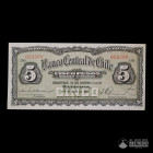 Chile, Banco Central. 5 Pesos. 1927.