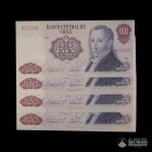 Chile, Banco Central. Lote de cuatro: 100 Pesos. 1981.