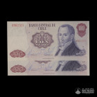 Chile, Banco Central. Pareja: 100 Pesos. 1982.