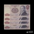 Chile, Banco Central. Lote de cuatro: 100 Pesos. 1983.