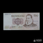 Chile, Banco Central. 500 Pesos. 1993. REPOSICION.