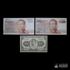 Luxemburgo, Banco Nacional de Belgica. Lote de tres billetes a catalogar.