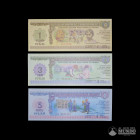 Rusia (Union Sovietica), Fondo Sovietico para la Infancia. Lote de tres billetes de beneficencia. 1988.