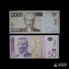 Pareja de billetes mundiales a catalogar.
