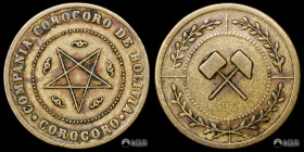 Bolivia. Ficha: Minera Corocoro - 5 Centavos. 1899.