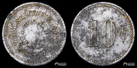 Chile, Pozo Almonte. Ficha: Oficina Aurrera - 10 Centavos. S/F.